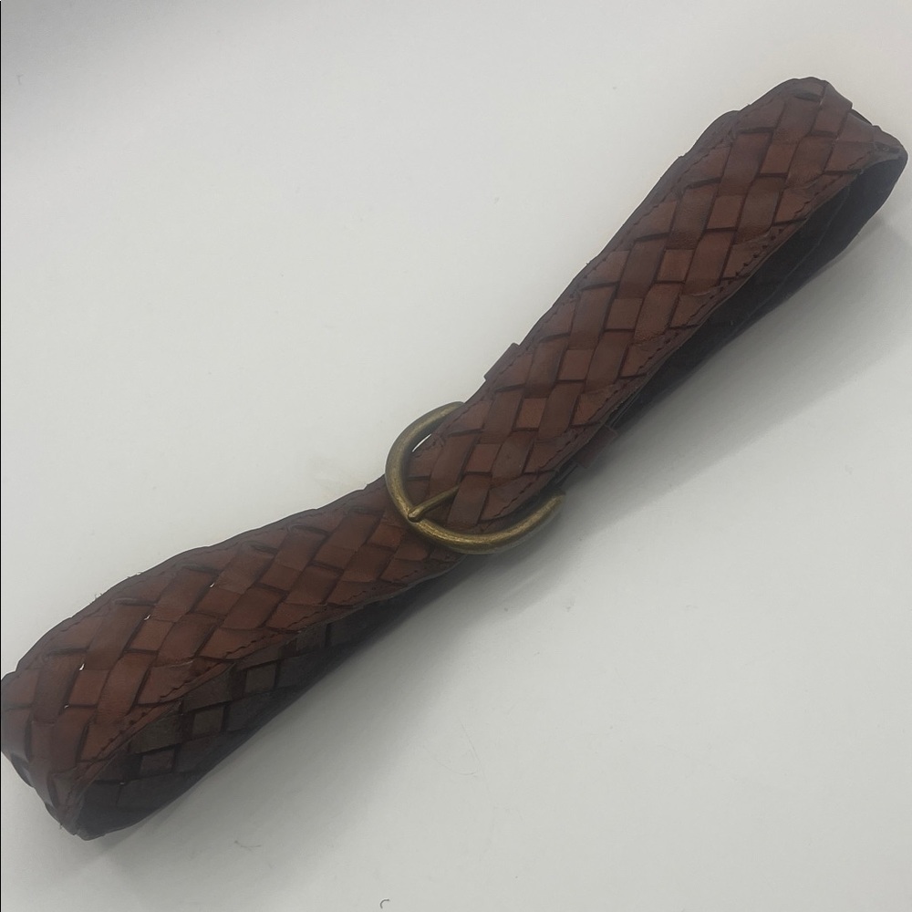 Patricia Nash Braided Brown Leather Belt